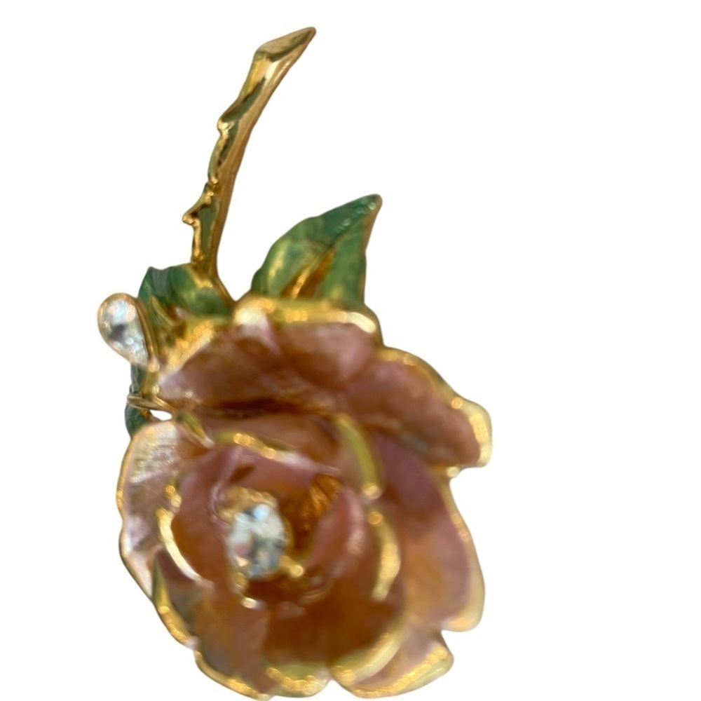 NWT vintage 1997 RJ Graziano England’s Rose Diana brooch & pierced earring set - Picture 8 of 14